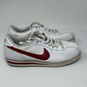 Nike Cortez 72 Shoes Mens 8.5 White Red Leather Retro Sneakers 2007 316418-163